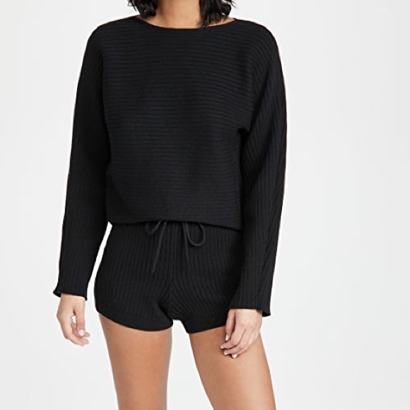 Reformation cort short set - sweater only black - Picture 3 of 3
